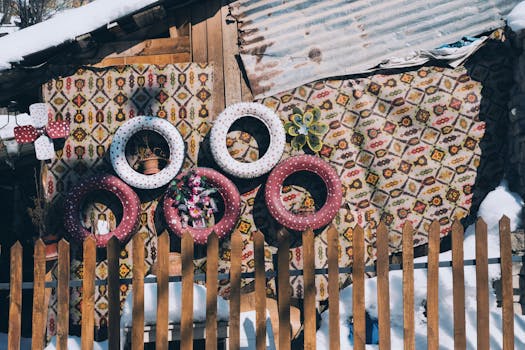 colorful upcycled planters made from tires