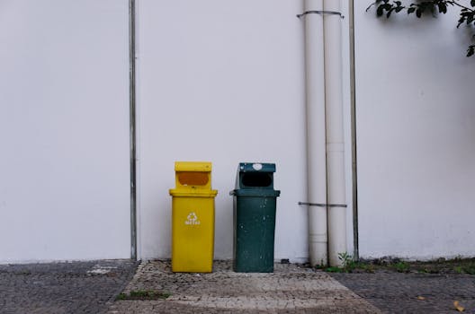 colorful plastic bins as garden containers