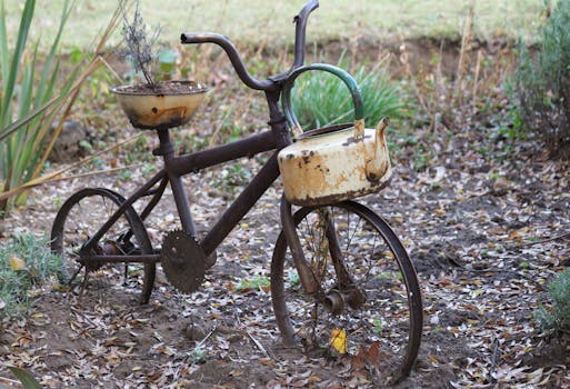 upcycled planter made from old tires