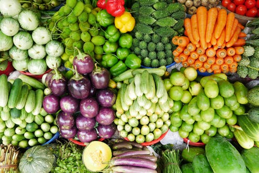 a colorful array of seasonal vegetables