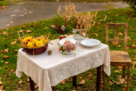 decorative vintage chair in the garden