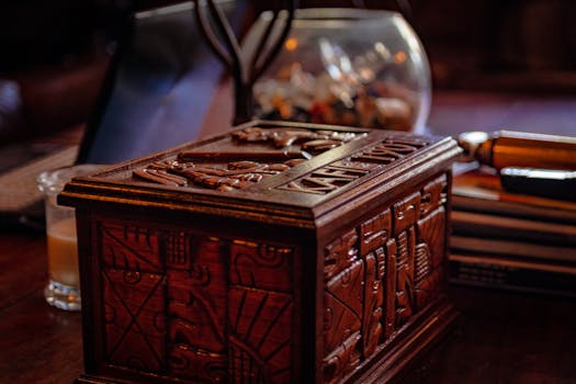 heirloom seeds in a wooden box